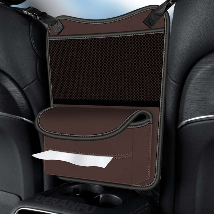 3054 Napa Texture Leather Car Center Console Storage Bag(Brown)