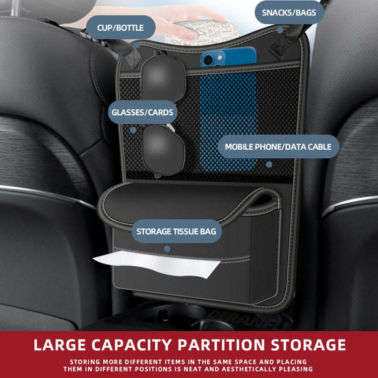 3054 Napa Texture Leather Car Center Console Storage Bag(Brown)