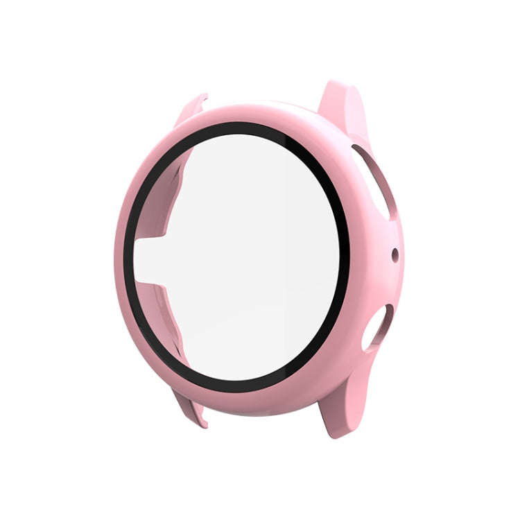 For Samsung Galaxy Watch Active 2 40mm PC Protective Case with Tempered Glass Film(Pink)