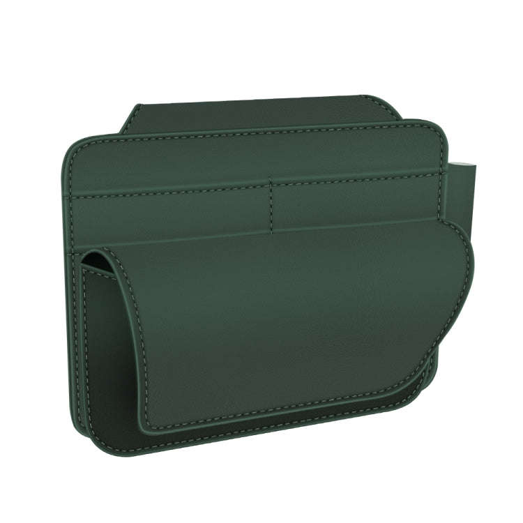3073 Napa Texture Leather Car Removable Glasses Storage Bag(Green)