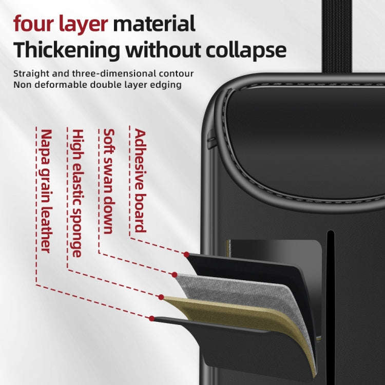 3087 Napa Texture Leather Car Seat Back Storage Bag(Grey)