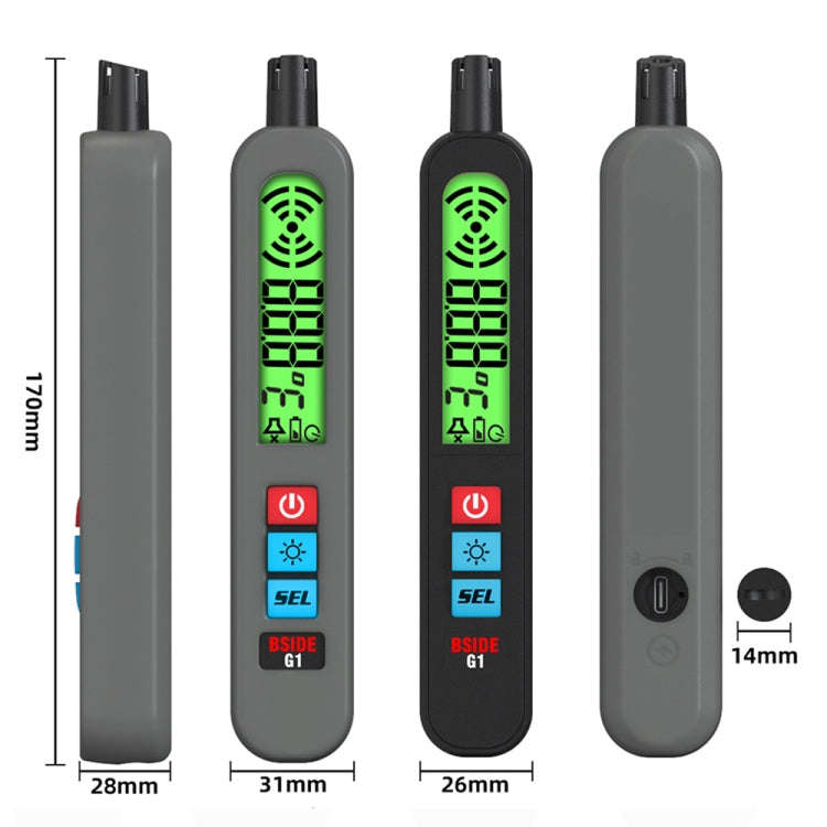 BSIDE G1 Portable Rechargeable Combustible Gas Detector