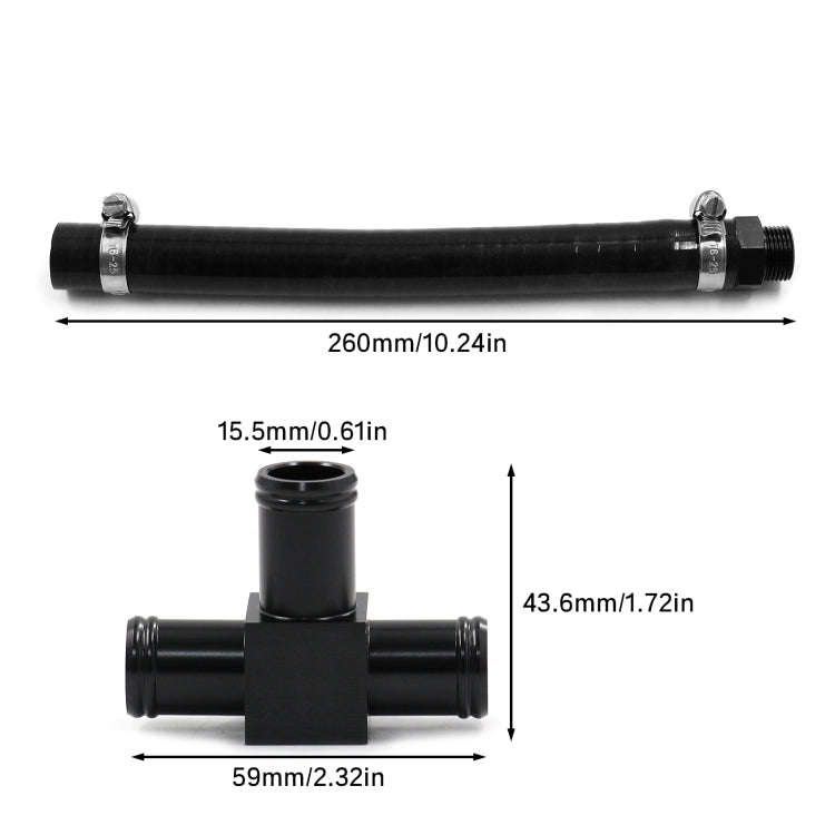 F09215 For Subaru EJ20/EJ25 Car Engine Cylinder Coolant Pipe Set(Black)