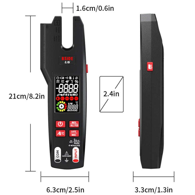 BSIDE U6 AC/DC Clamp-on Infrared Temperature Measurement Multimeter