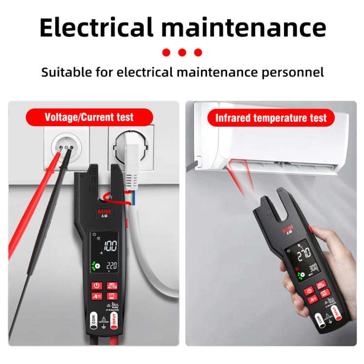 BSIDE U6 AC/DC Clamp-on Infrared Temperature Measurement Multimeter
