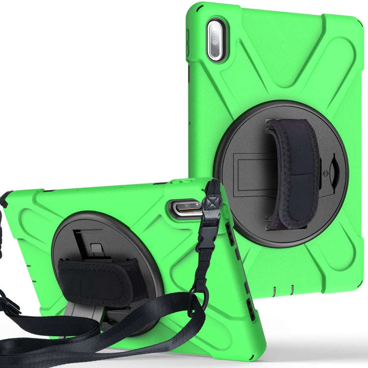 For Huawei Matepad 10.4 inch Shockproof Colorful Silicone + PC Protective Case with Holder & Shou...