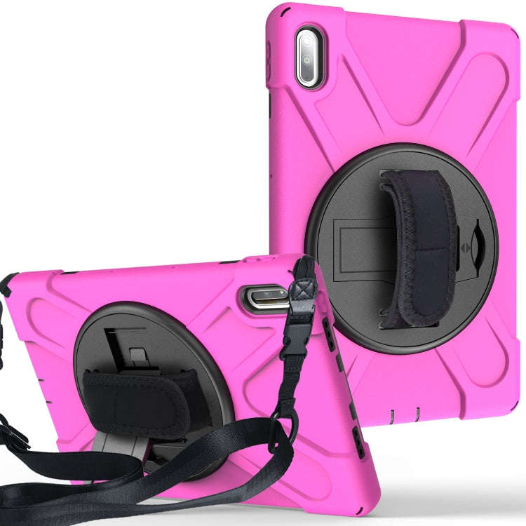 For Huawei Matepad 10.4 inch Shockproof Colorful Silicone + PC Protective Case with Holder & Shou...