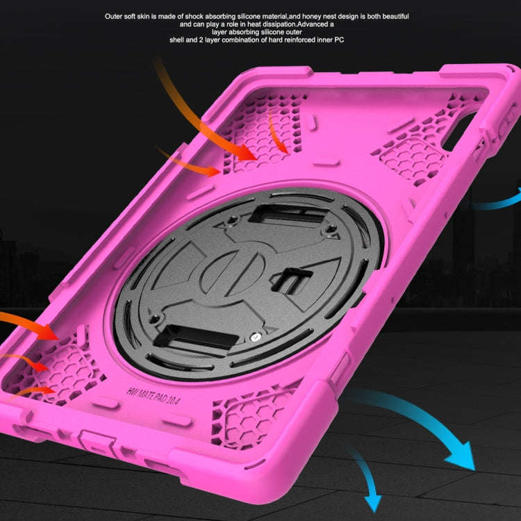 For Huawei Matepad 10.4 inch Shockproof Colorful Silicone + PC Protective Case with Holder & Shou...