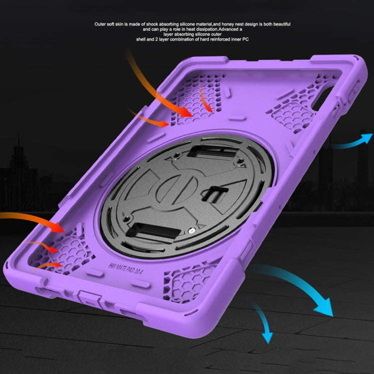 For Huawei Matepad 10.4 inch Shockproof Colorful Silicone + PC Protective Case with Holder & Shou...