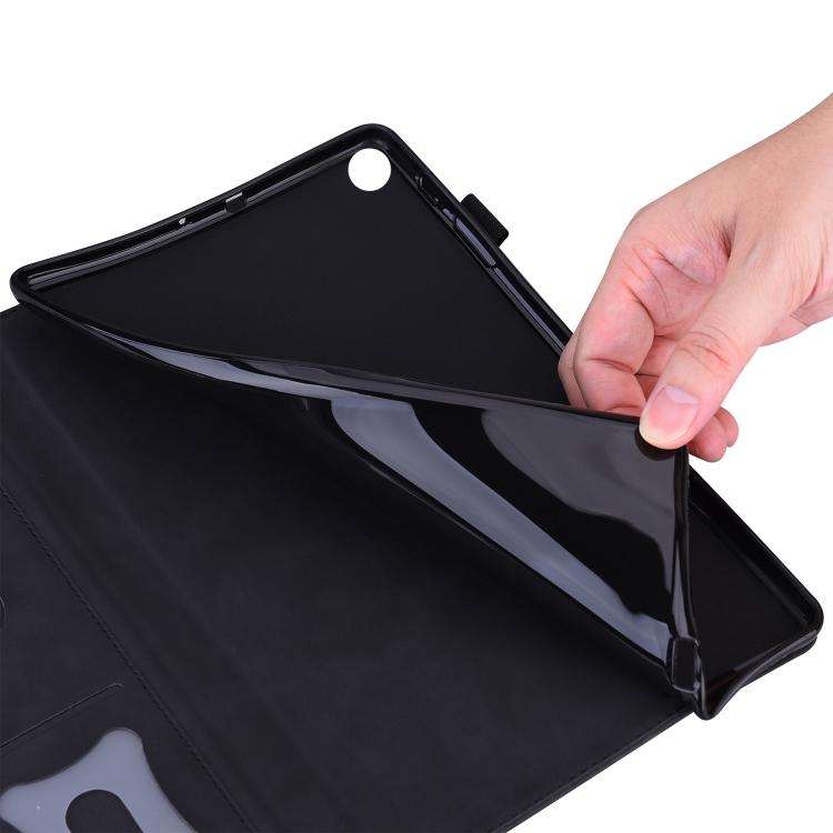 For Lenovo Xiaoxin Pad 11 2025 Splicing Shockproof Leather Tablet Case(Black)