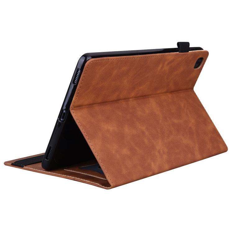 For Lenovo Xiaoxin Pad 11 2025 Splicing Shockproof Leather Tablet Case(Brown)