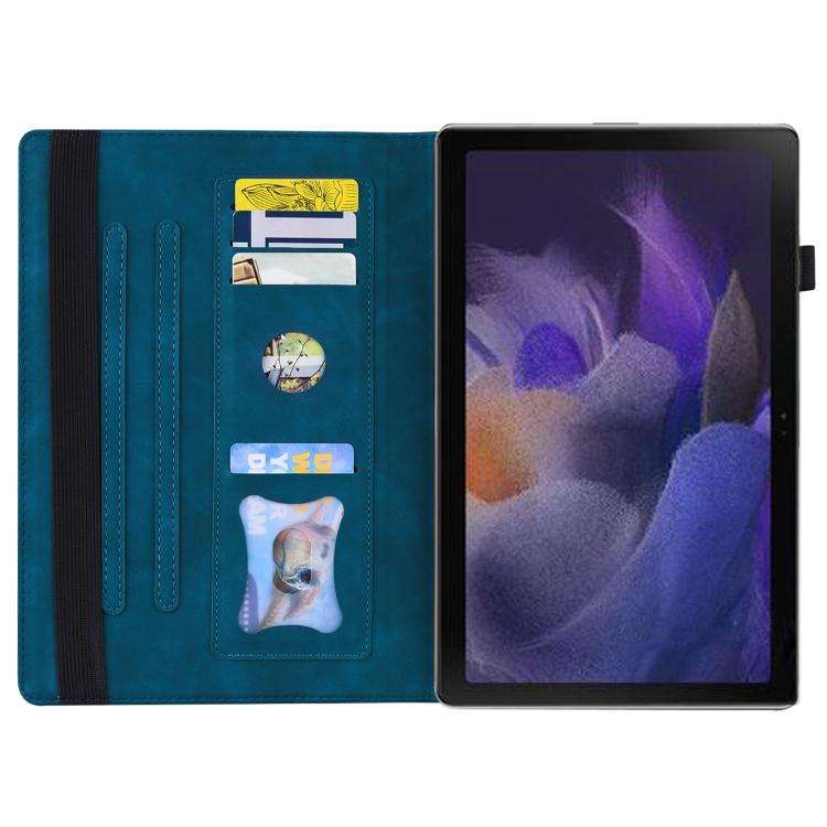 For Lenovo Xiaoxin Pad 11 2025 Splicing Shockproof Leather Tablet Case(Blue)