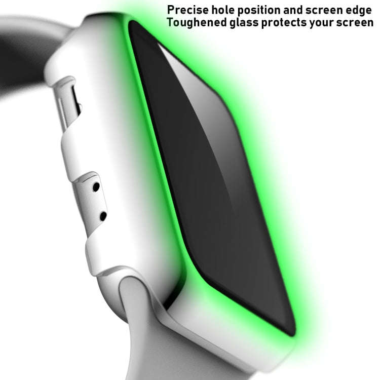 For Apple Watch Series 3 & 2 & 1 42mm Full Coverage Plating Glass Case(Silver)