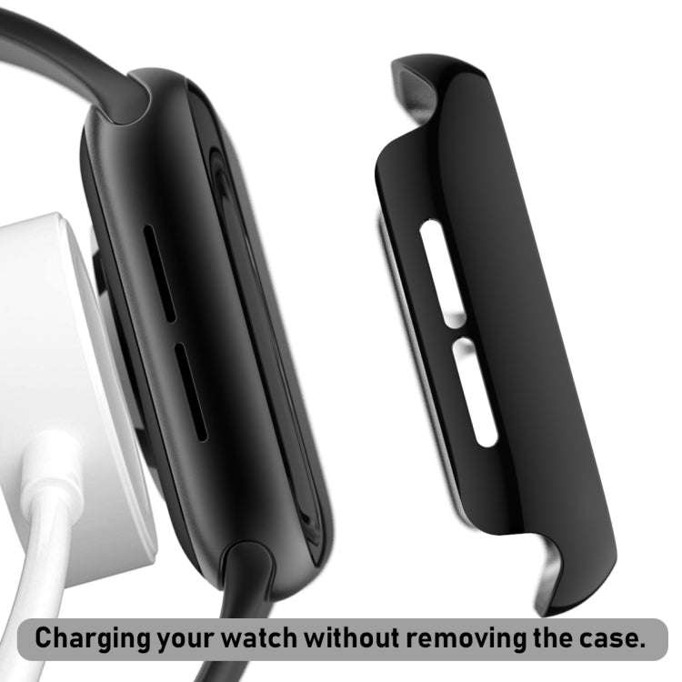 For Apple Watch Series 5 & 4 44mm Full Coverage Plating Glass Case(Black)
