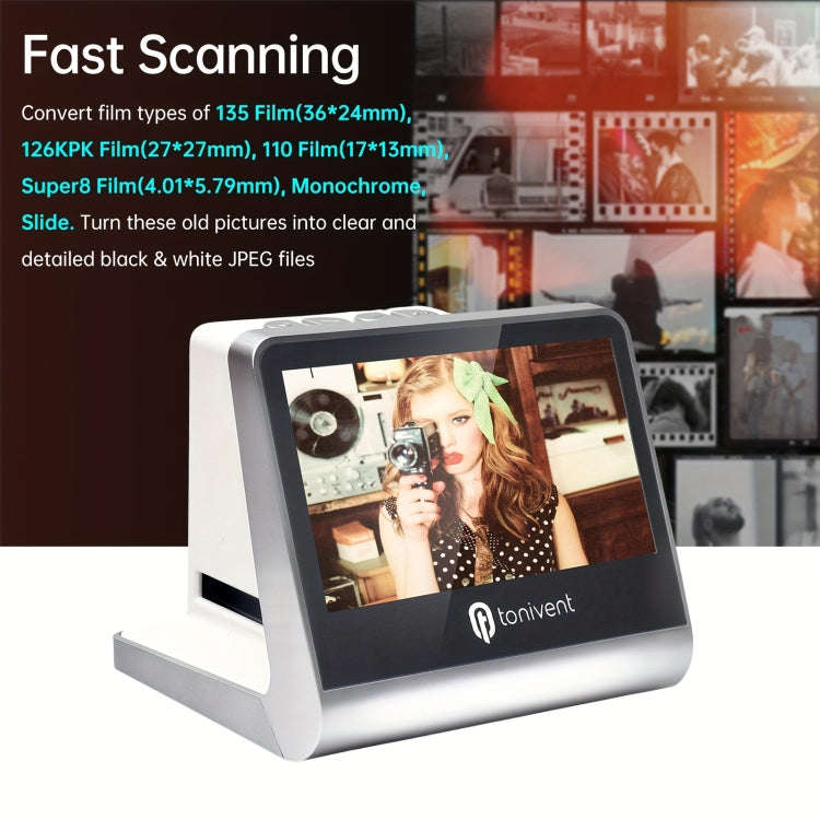 Tonivent TON170 14 Mega Pixels 5 inch HD Screen Film Scanner(EU Plug)