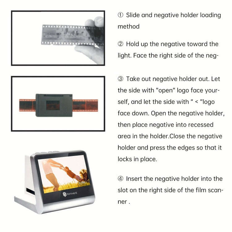 Tonivent TON170 14 Mega Pixels 5 inch HD Screen Film Scanner(UK Plug)