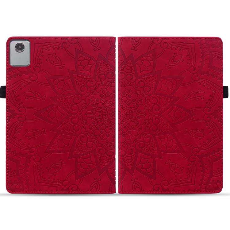 For Lenovo Xiaoxin Pad 11 2025 Calf Texture Embossed Leather Tablet Case(Red)