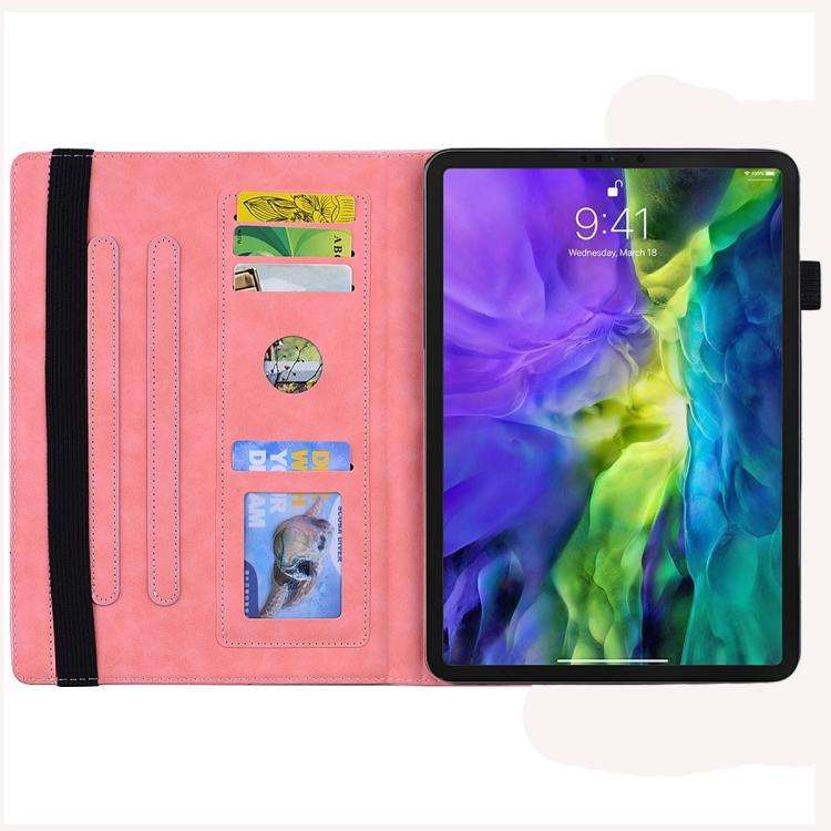 For Lenovo Xiaoxin Pad 11 2025 Calf Texture Embossed Leather Tablet Case(Pink)