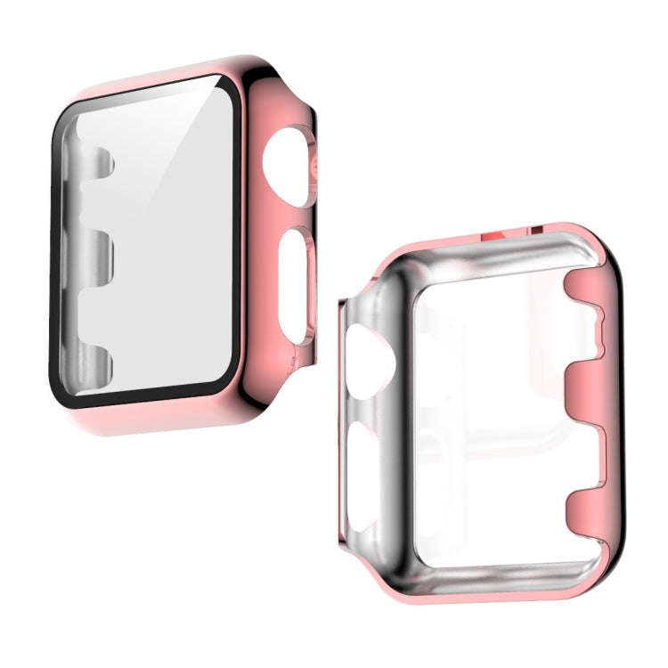 For Apple Watch Series 3 & 2 & 1 38mm Electroplated PC Case + Tempered Film Integrated Protective...