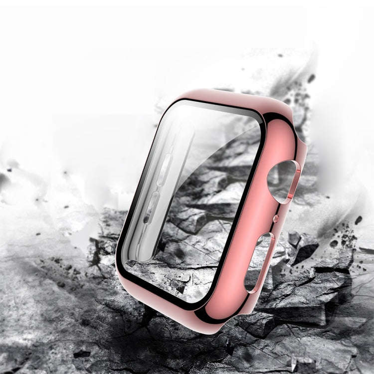 For Apple Watch Series 3 & 2 & 1 38mm Electroplated PC Case + Tempered Film Integrated Protective...