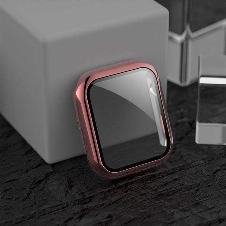 For Apple Watch Series 3 & 2 & 1 38mm Electroplated PC Case + Tempered Film Integrated Protective...