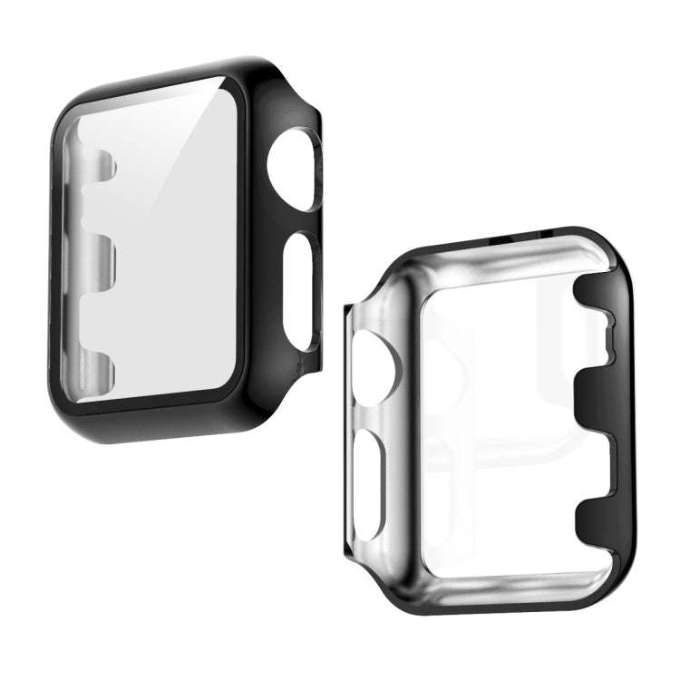 For Apple Watch Series 3 & 2 & 1 38mm Electroplated PC Case + Tempered Film Integrated Protective...