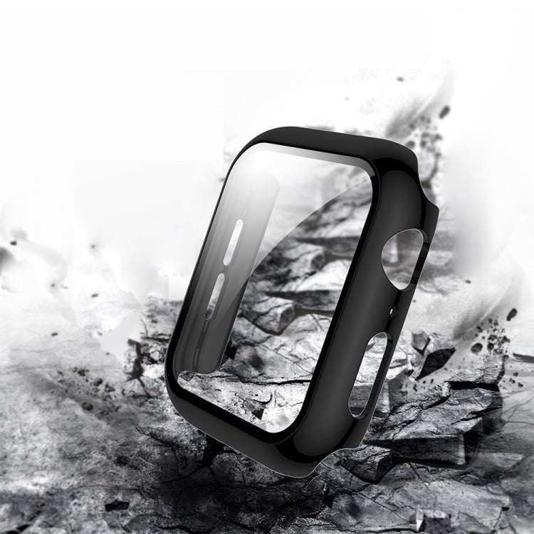 For Apple Watch Series 3 & 2 & 1 38mm Electroplated PC Case + Tempered Film Integrated Protective...