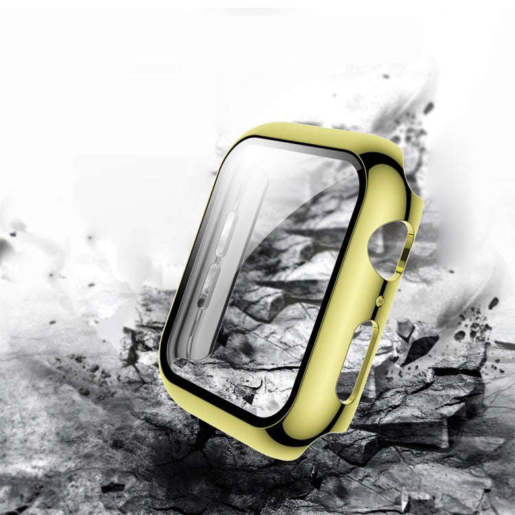 For Apple Watch Series 3 & 2 & 1 38mm Electroplated PC Case + Tempered Film Integrated Protective...