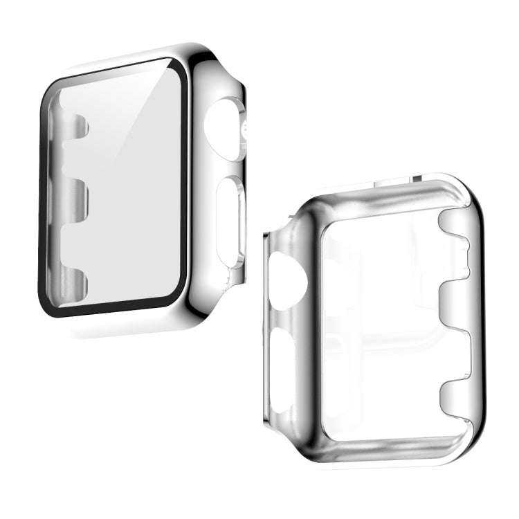 For Apple Watch Series 3 & 2 & 1 38mm Electroplated PC Case + Tempered Film Integrated Protective...