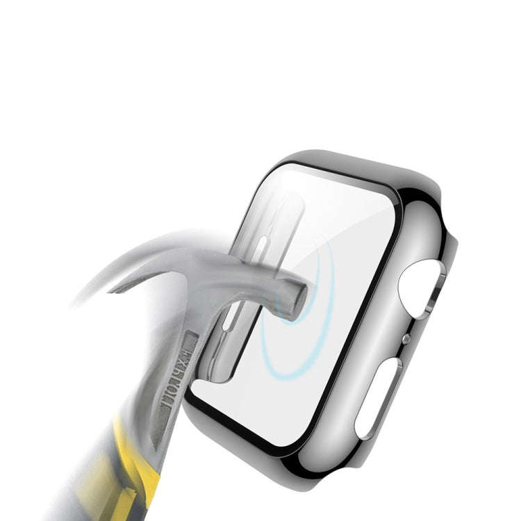 For Apple Watch Series 3 & 2 & 1 38mm Electroplated PC Case + Tempered Film Integrated Protective...
