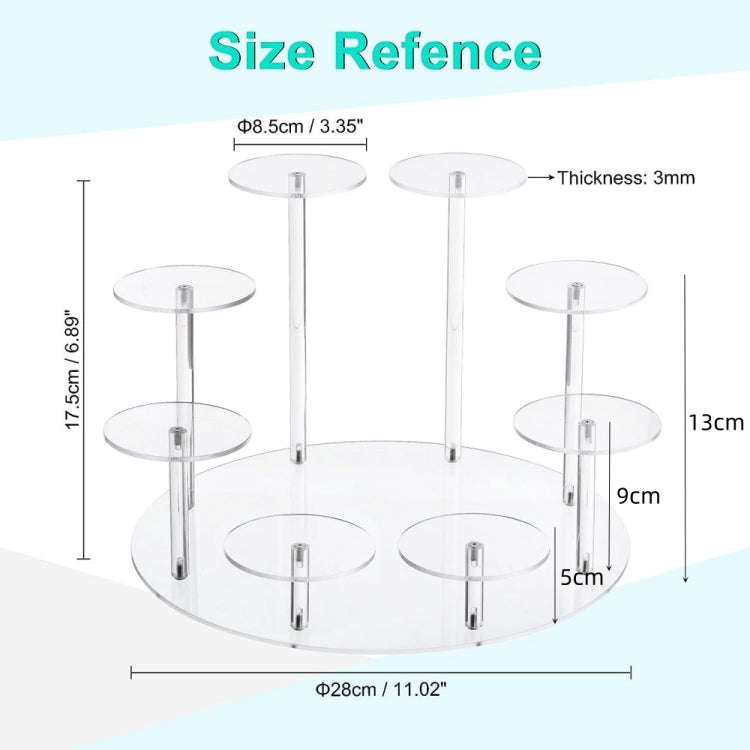 YX034 Acrylic Cupcake Shelf Cartoon Cake Display Stand(Pink)