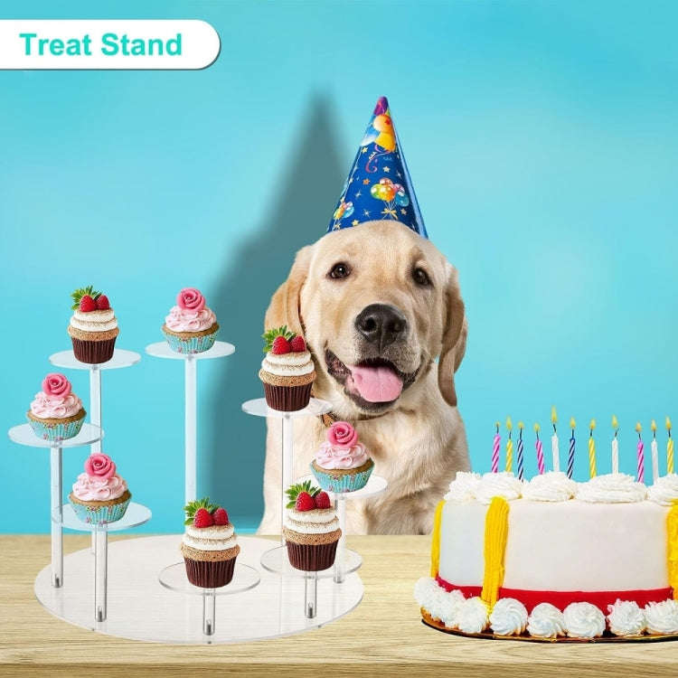 YX034 Acrylic Cupcake Shelf Cartoon Cake Display Stand(Transparent)