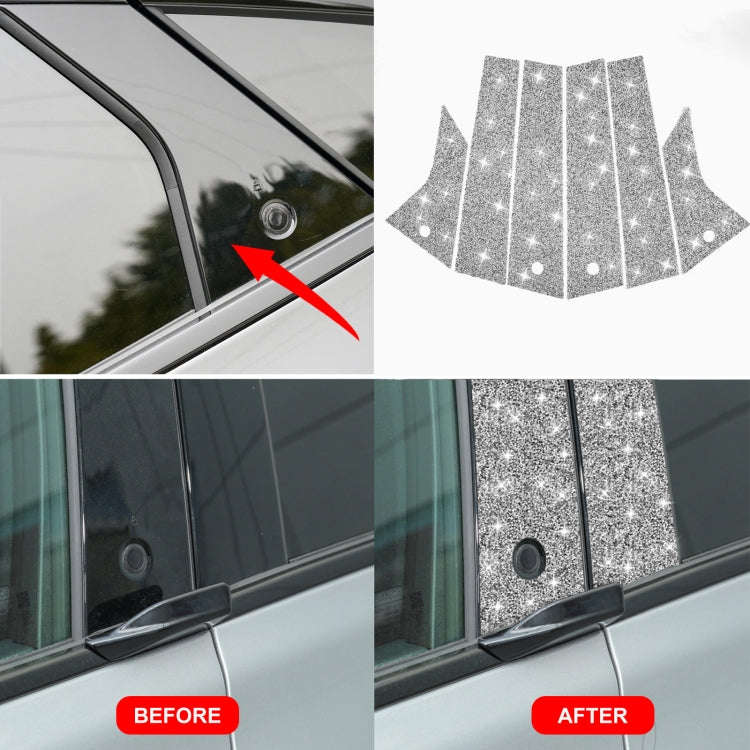 For Ford Mustang Mach E 2021 Car B-pillar Diamond Decorative Sticker