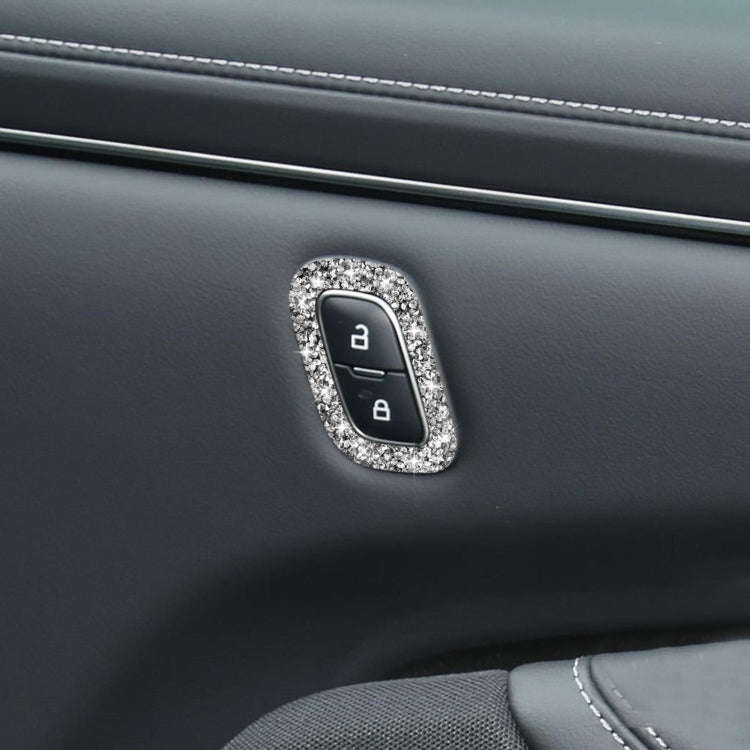 For Ford Mustang Mach E 2021 Car Door Lock Button Diamond Decorative Sticker, Left Drive
