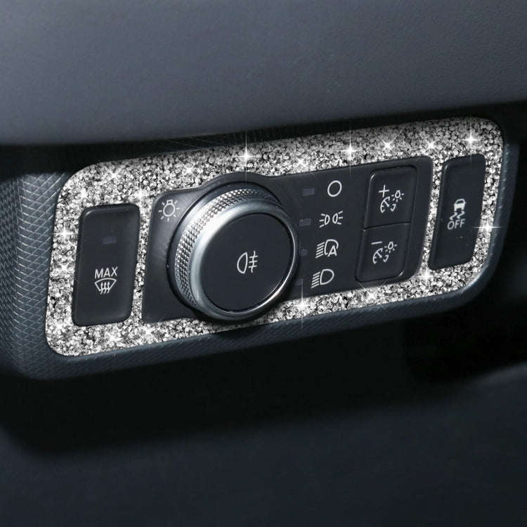 For Ford Mustang Mach E 2021 Car Headlight Switch Panel Diamond Decorative Sticker