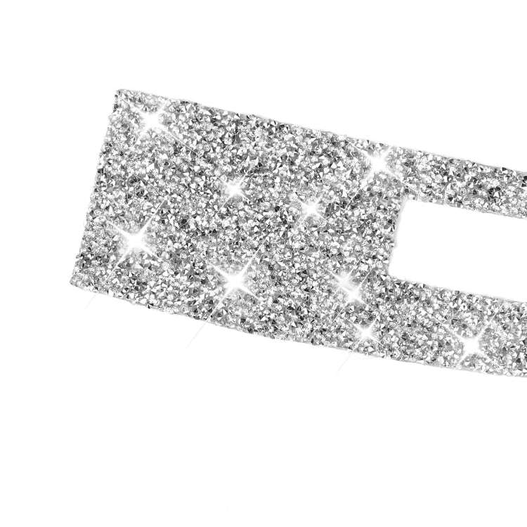 For Ford Mustang Mach E 2021 4 in 1 Car Window Lift Panel Diamond Decorative Sticker, Left Drive
