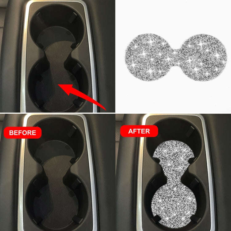 For Ford Mustang Mach E 2021 Car Small Cup Base Diamond Decorative Sticker