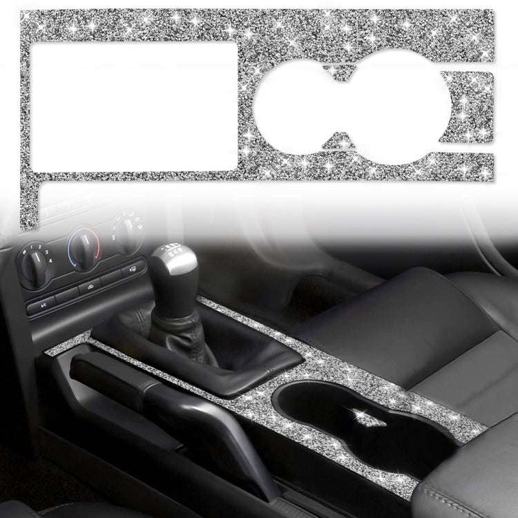 For Ford Mustang 2005-2009 Car Gear Panel Diamond Decorative Sticker, Left Drive