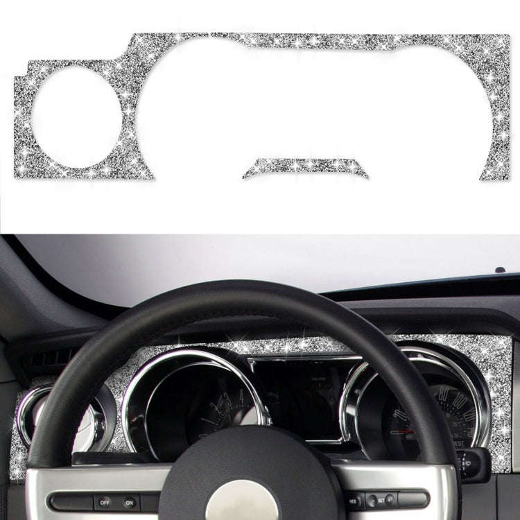 For Ford Mustang 2005-2009 Car Dashboard Frame Diamond Decorative Sticker, Left Drive