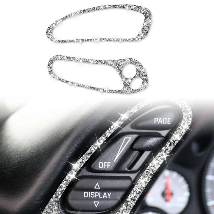 For Chevrolet Corvette C5 1998-2004 2 in 1 Both Sides of Car Speedometer Diamond Decorative Stick...