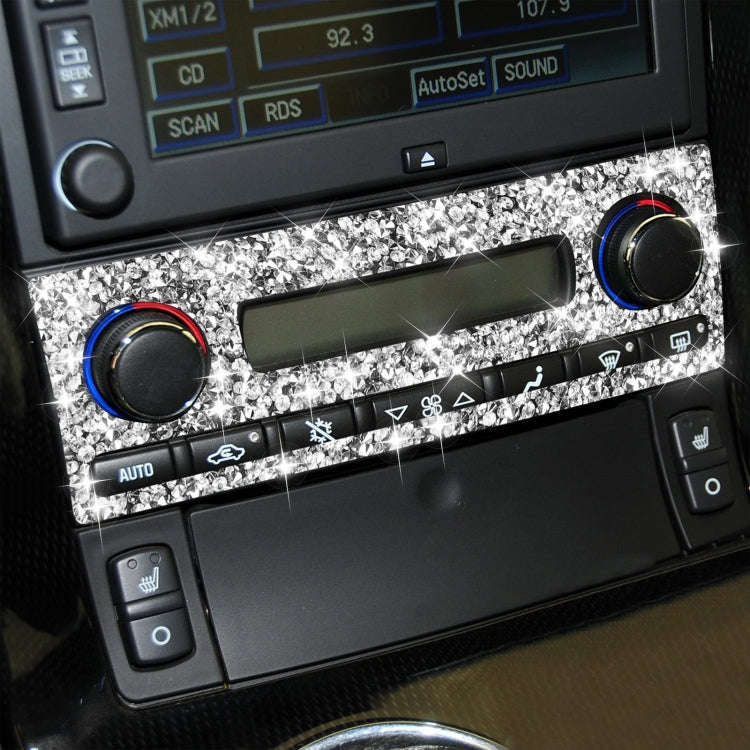 For Chevrolet Corvette C6 2005-2013 Car Aircondition Button Diamond Decorative Sticker, Left Drive