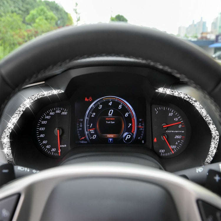 For Chevrolet Corvette C7 2014-2019 2 in 1 Car Dashboard Frame Diamond Decorative Sticker, Left D...