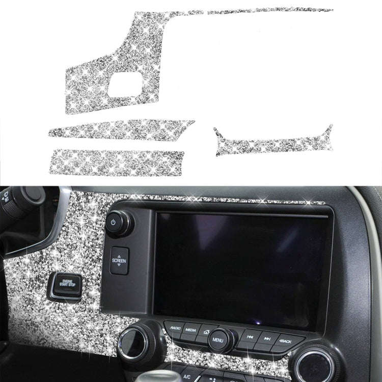 For Chevrolet Corvette C7 2014-2019 4 in 1 Car Central Control Panel Diamond Decorative Sticker, ...