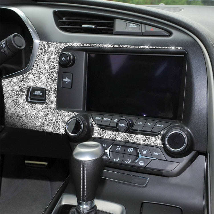 For Chevrolet Corvette C7 2014-2019 4 in 1 Car Central Control Panel Diamond Decorative Sticker, ...