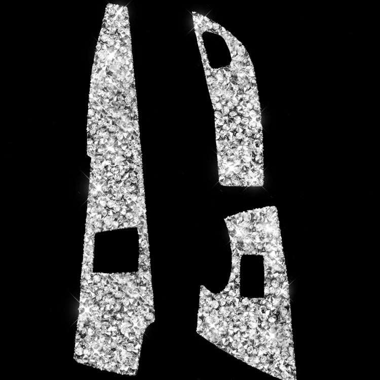 For Chevrolet Corvette C7 2014-2019 Car Door Button Panel Diamond Decorative Sticker, Left Drive