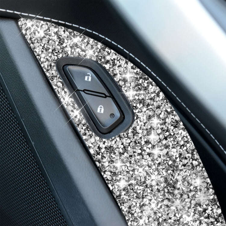 For Chevrolet Corvette C7 2014-2019 Car Door Button Panel Diamond Decorative Sticker, Left Drive