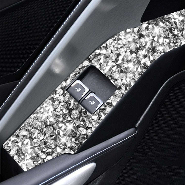 For Chevrolet Corvette C7 2014-2019 Car Door Button Panel Diamond Decorative Sticker, Left Drive