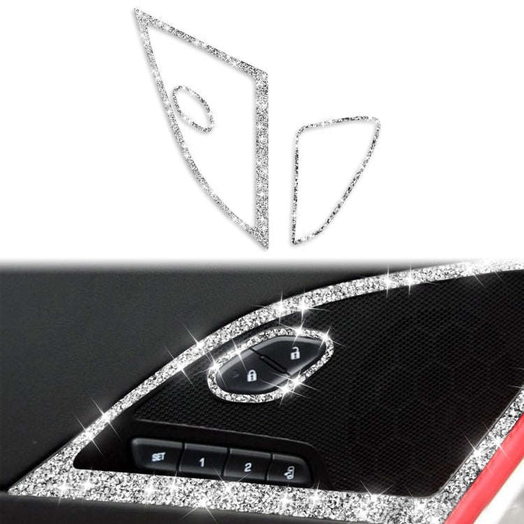 For Chevrolet Corvette C7 2014-2019 Car Door Speaker Frame Diamond Decorative Sticker, Left Drive