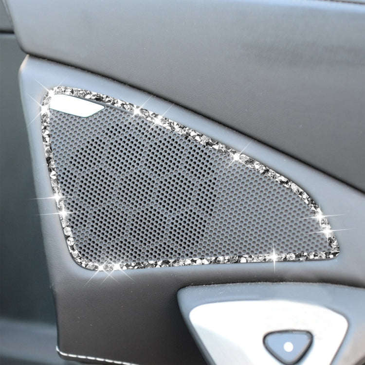 For Chevrolet Corvette C7 2014-2019 Car Door Speaker Frame Diamond Decorative Sticker, Left Drive