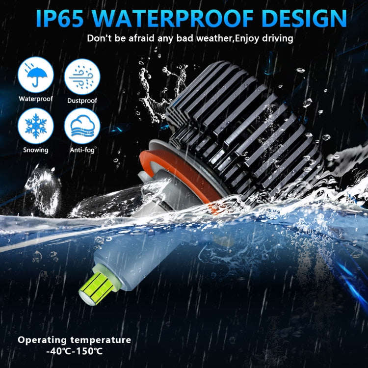 V2 1 Pair H1 35W 6000K 4000LM Car 6 Sides LED Headlight(Cool White)